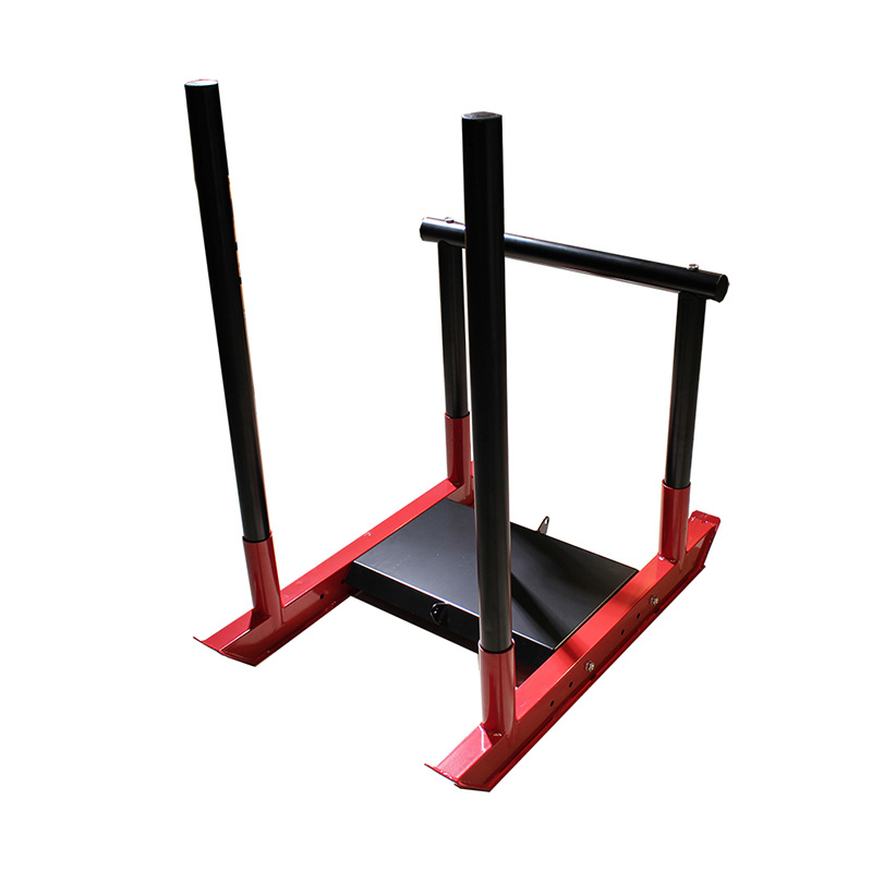 Slitta da allenamento a quattro poli nera e rossa per l'allenamento di tutto il corpo