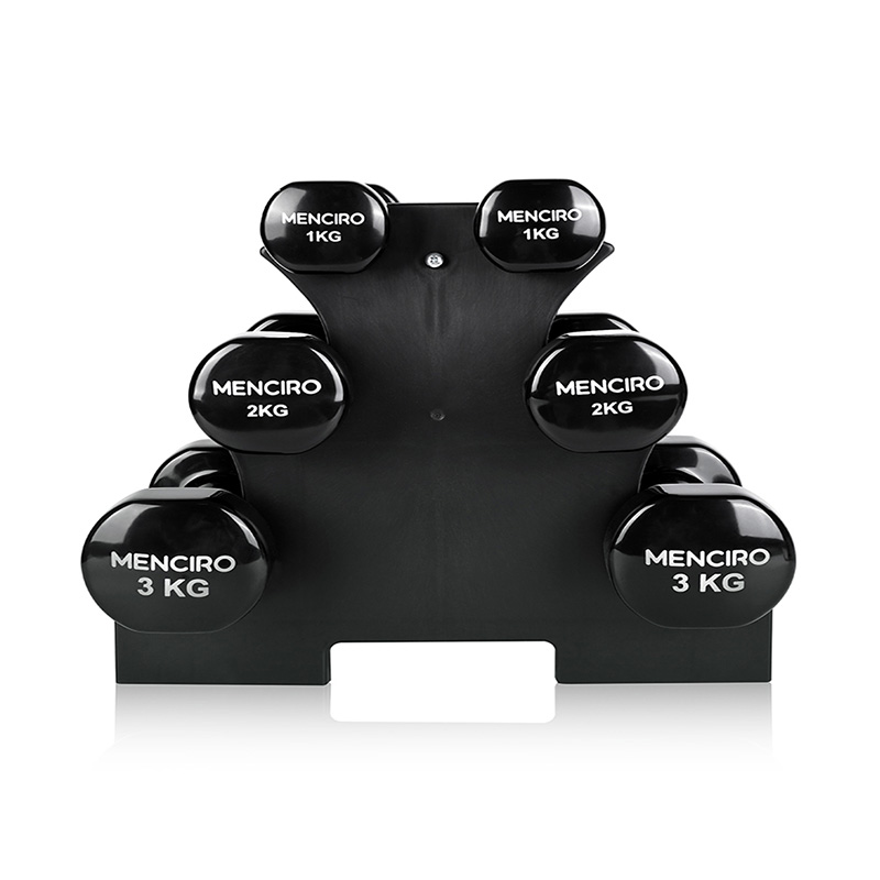 Set di manubri in vinile nero