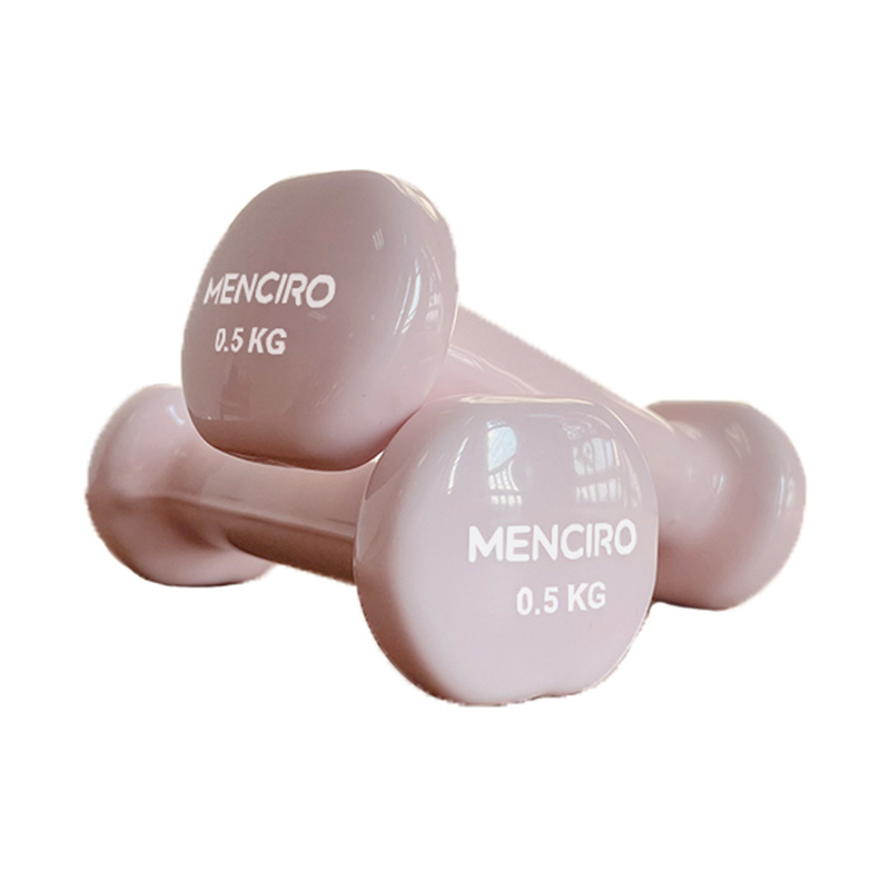 Combinazione di set di manubri stampati in plastica colorata da 0,5 kg